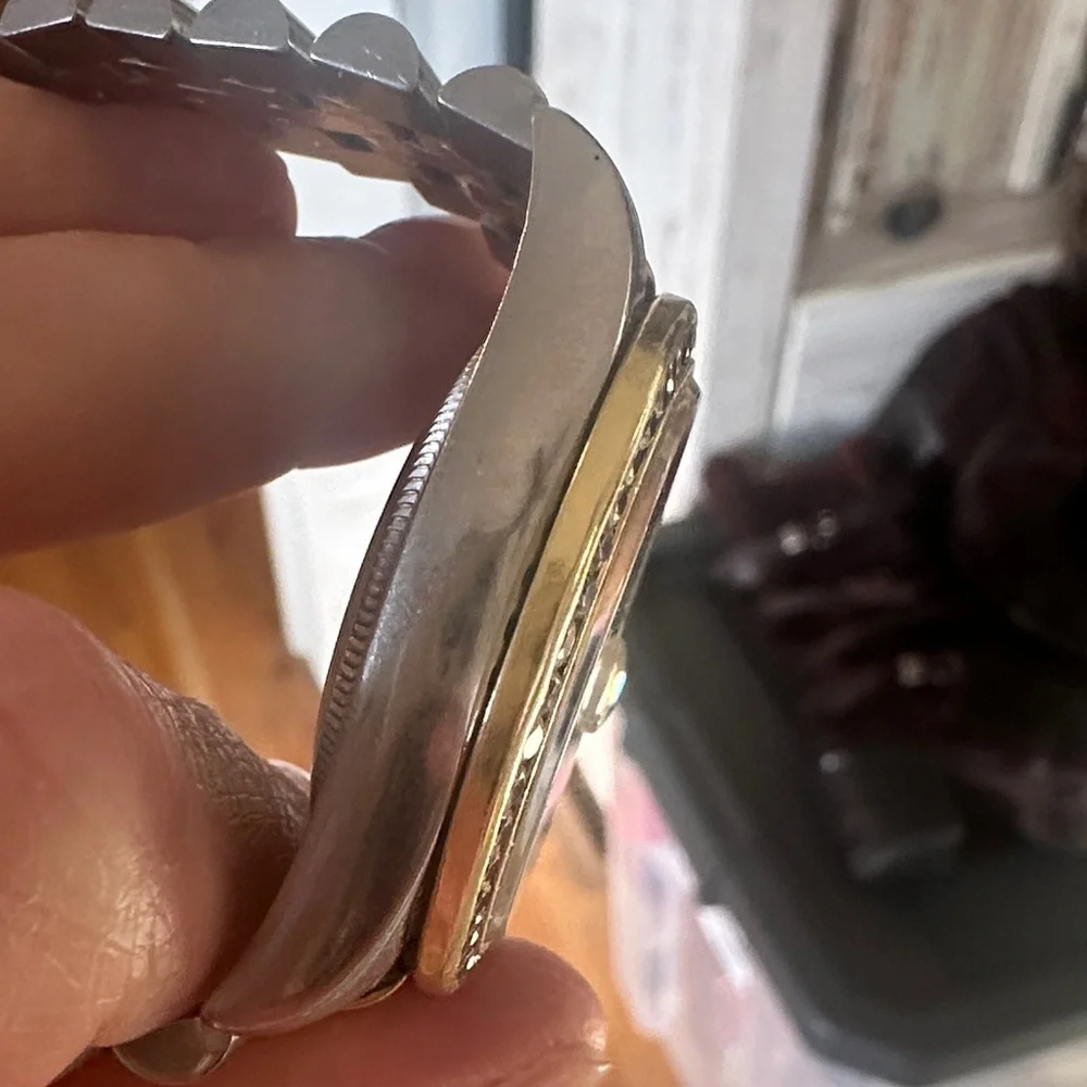 Rolex Datejust 18k Gold and Silver Watch with Diamond Accents - Picture 6 of 8